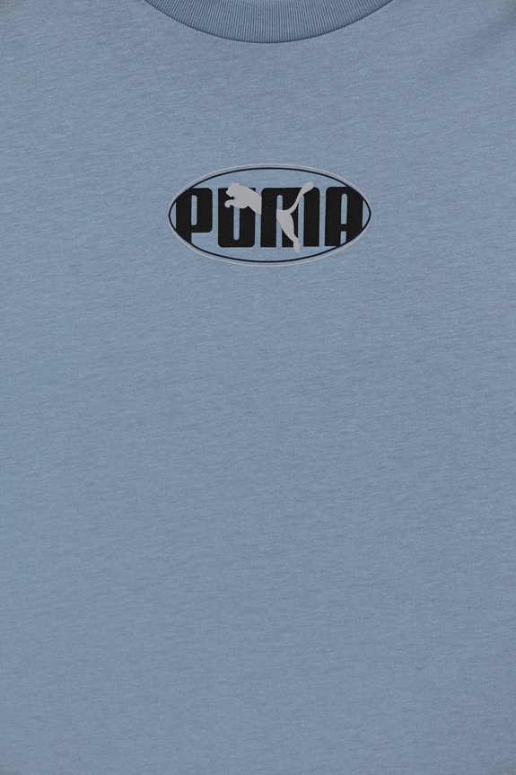 Băieți Puma tricou de bumbac pentru copii ESS LOGO LAB Relaxed Execution Tee B 688984. albastru