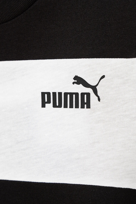 Αγορίστικα Παιδικό βαμβακερό μπλουζάκι Puma ESS BLOCK Small Logo Tee B 689120. μαύρο