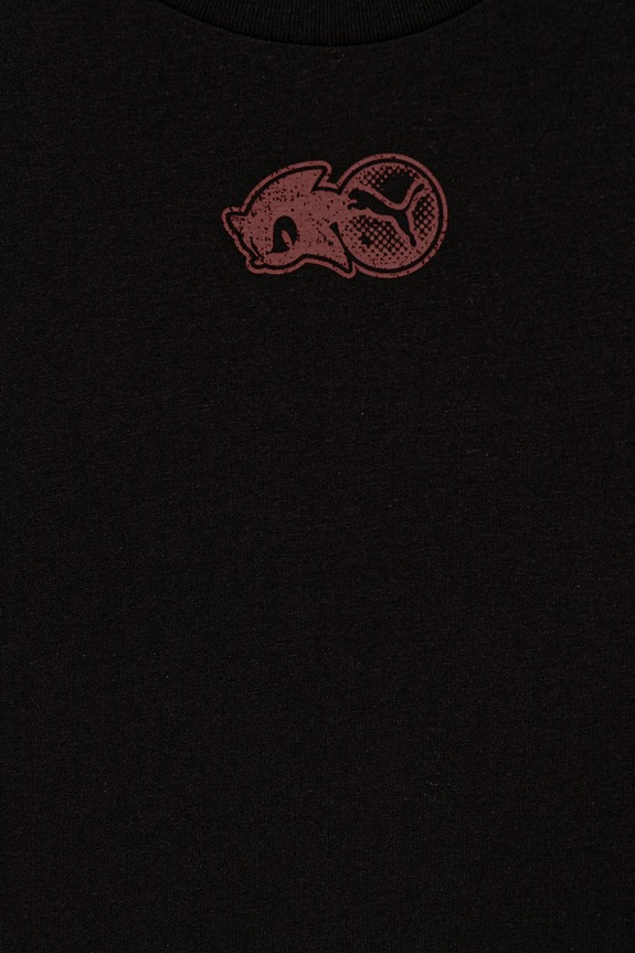 Αγορίστικα Βαμβακερό μπλουζάκι Puma PUMA X SONIC Relaxed Graphic Tee 632381 μαύρο