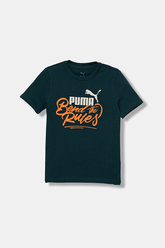 Puma tricou de bumbac pentru copii MID90s Graphic Tee III B print verde 688472.