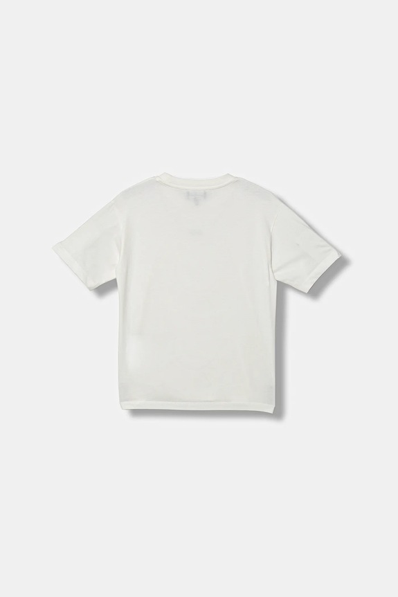 Emporio Armani tricou de bumbac pentru copii EB000500.AF14503 alb AW25