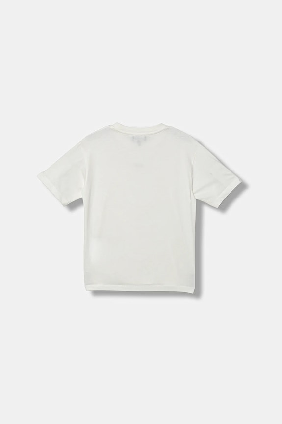 Emporio Armani tricou de bumbac pentru copii EB000500.AF14503 alb AW25
