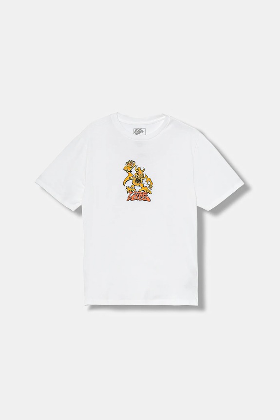 Dječja pamučna majica kratkih rukava Vans Goblin Step SS print bijela VN000PY4WHT1