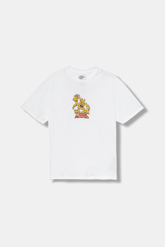 Dječja pamučna majica kratkih rukava Vans Goblin Step SS print bijela VN000PY4WHT1