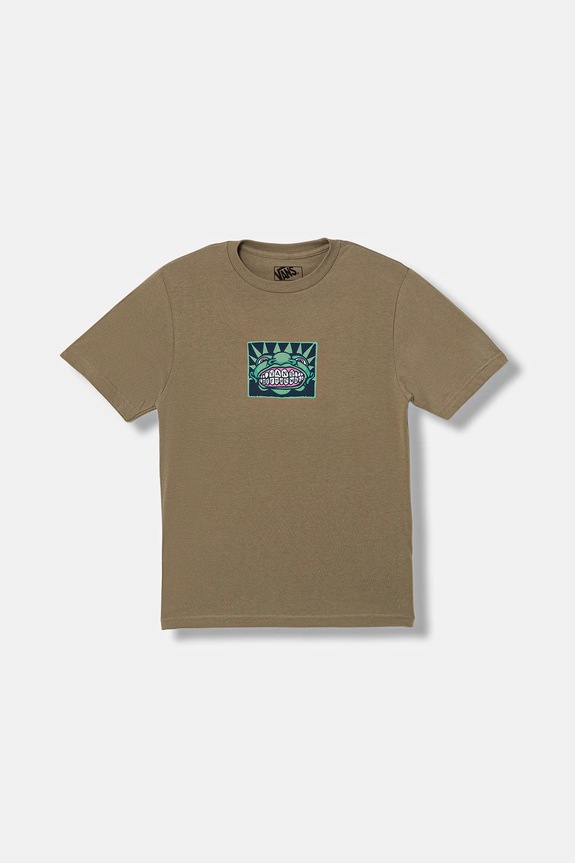 Vans t-shirt in cotone per bambini Vans Mouf SS cotone verde VN000PY8EMF1