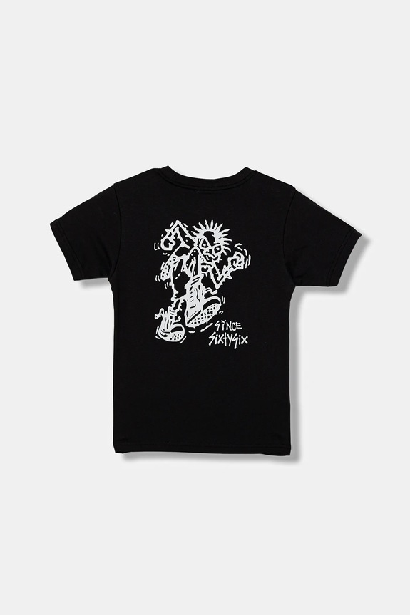 Vans t-shirt bawełniany dziecięcy Stomper SS pozostałe czarny VN000Q02BLK1