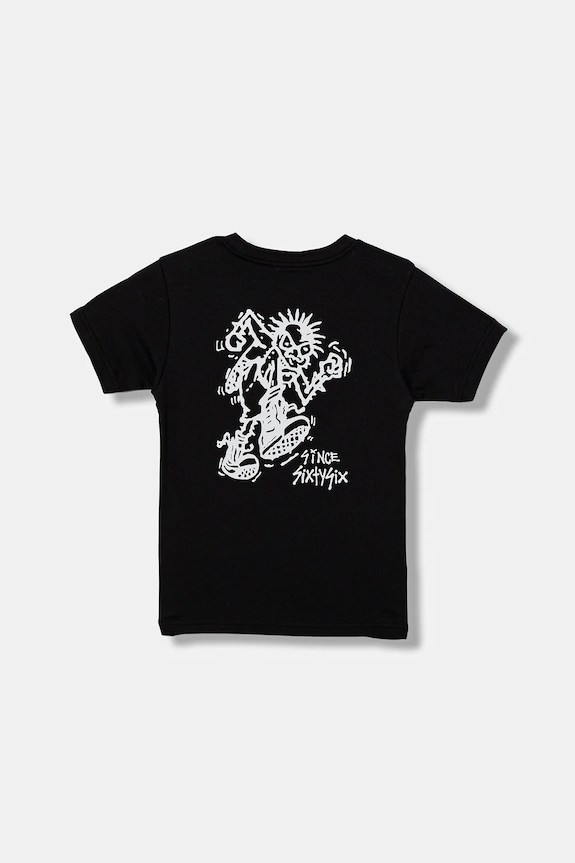 Vans t-shirt bawełniany dziecięcy Stomper SS pozostałe czarny VN000Q02BLK1