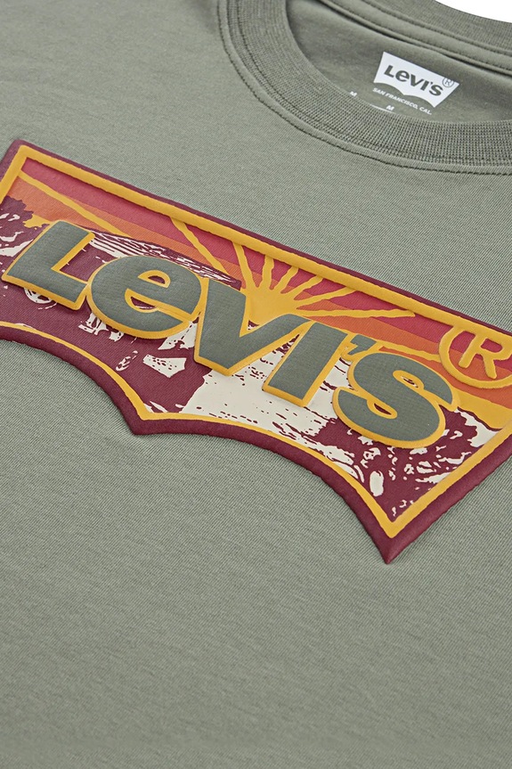 Chłopiec Levi's t-shirt dziecięcy SUNRISE DESERT TEE 8EN991 zielony
