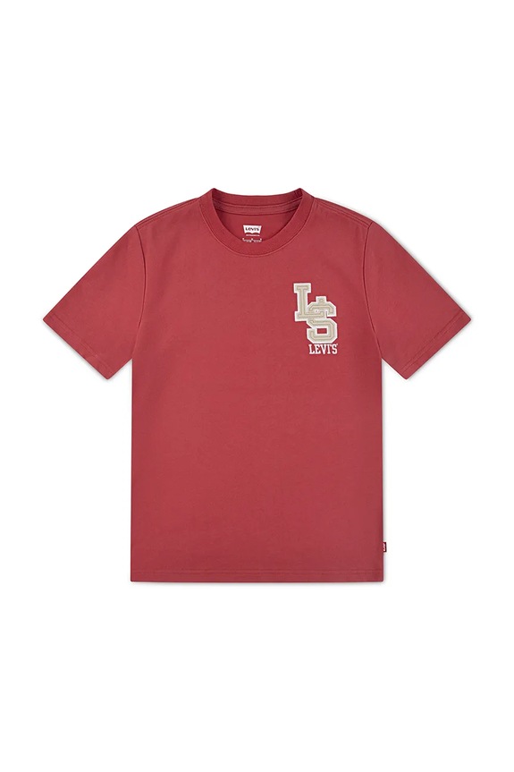 Levi's t-shirt dziecięcy STREAMLINE MONOGRAM TEE aplikacja czerwony 8EP035