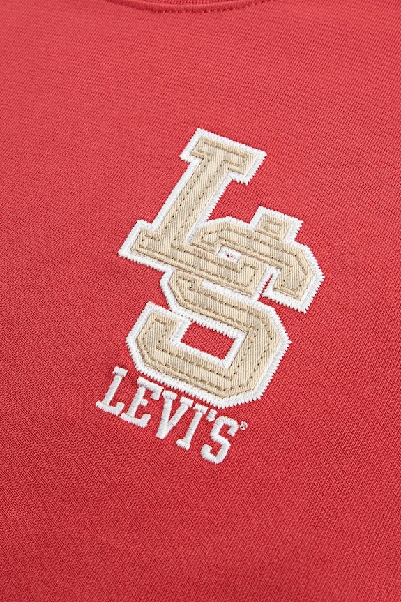 Chłopiec Levi's t-shirt dziecięcy STREAMLINE MONOGRAM TEE 8EP035 czerwony
