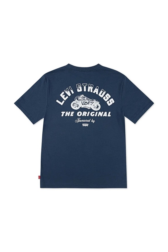 Detské tričko Levi's SPEED TRIALS TEE 8EP039 tmavomodrá AW25