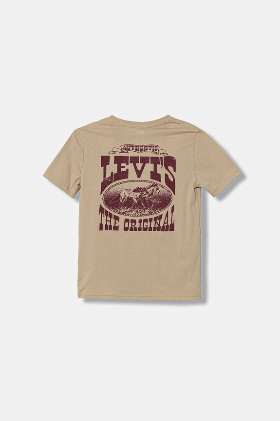 Παιδικό μπλουζάκι Levi's GALLOPING FREE TEE 9EN614 μπεζ AW25