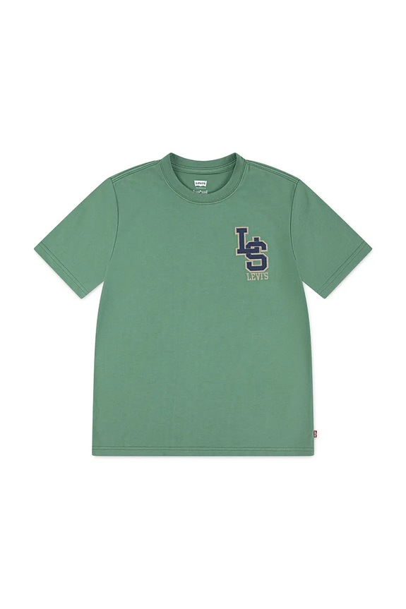 Levi's t-shirt dziecięcy STREAMLINE MONOGRAM TEE aplikacja zielony 9EP035