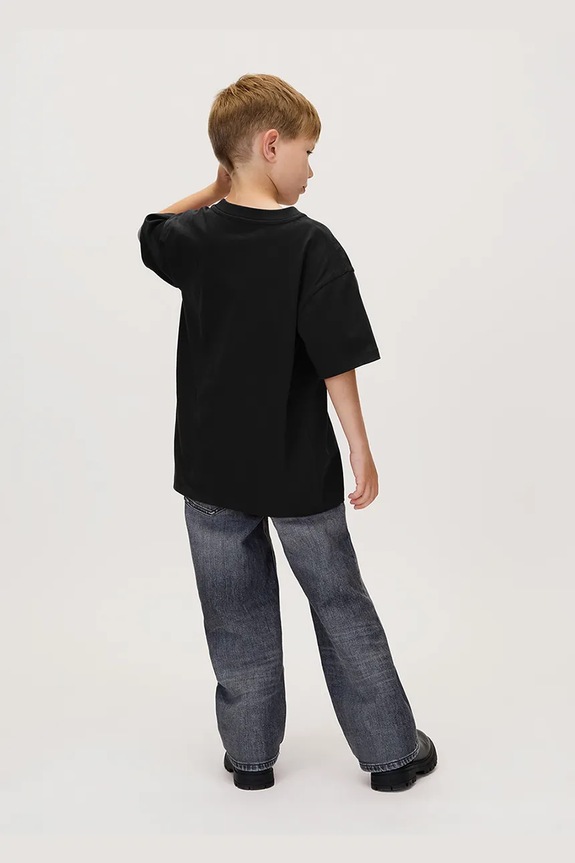 Dečki Otroška bombažna kratka majica Calvin Klein Jeans IB0IB02584.9BYA črna