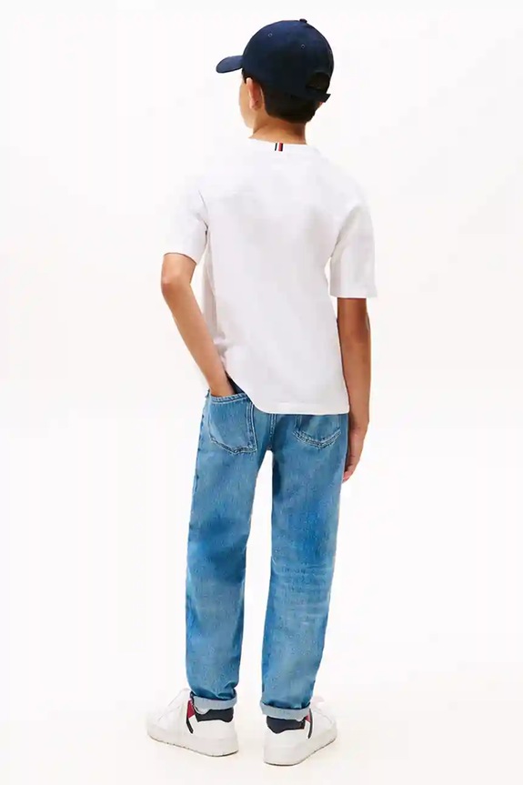Tommy Hilfiger t-shirt bawełniany dziecięcy KB0KB09939.128.176.9BYA biały