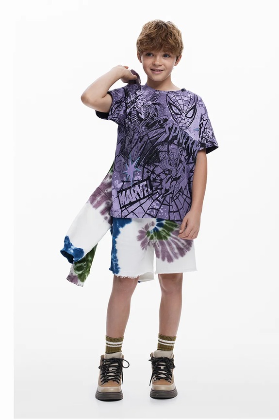 Desigual tricou de bumbac pentru copii 25WBTK03 gri