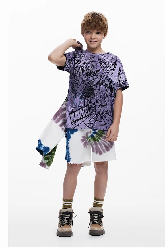 Desigual tricou de bumbac pentru copii 25WBTK03 gri