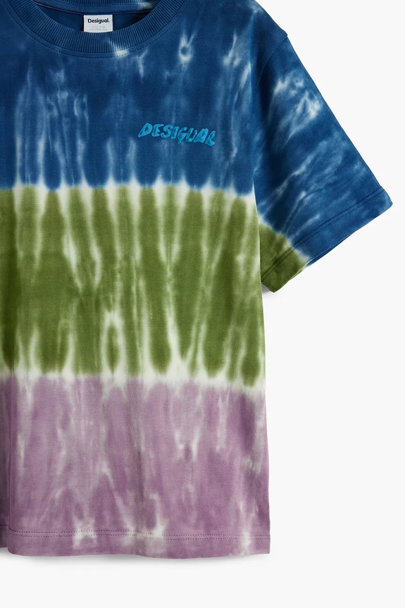 Desigual t-shirt bawełniany dziecięcy niebieski 25WBTK04