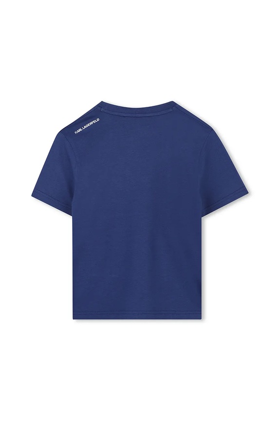 Detské bavlnené tričko Karl Lagerfeld Z30956.162.174 modrá AW25