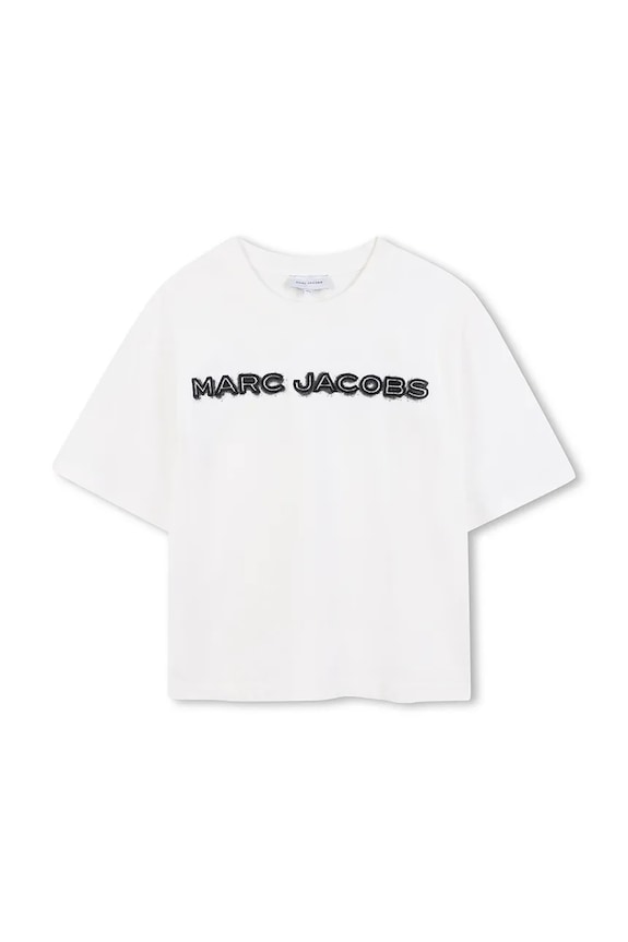 Marc Jacobs tricou de bumbac pentru copii print bej W60644.114.150