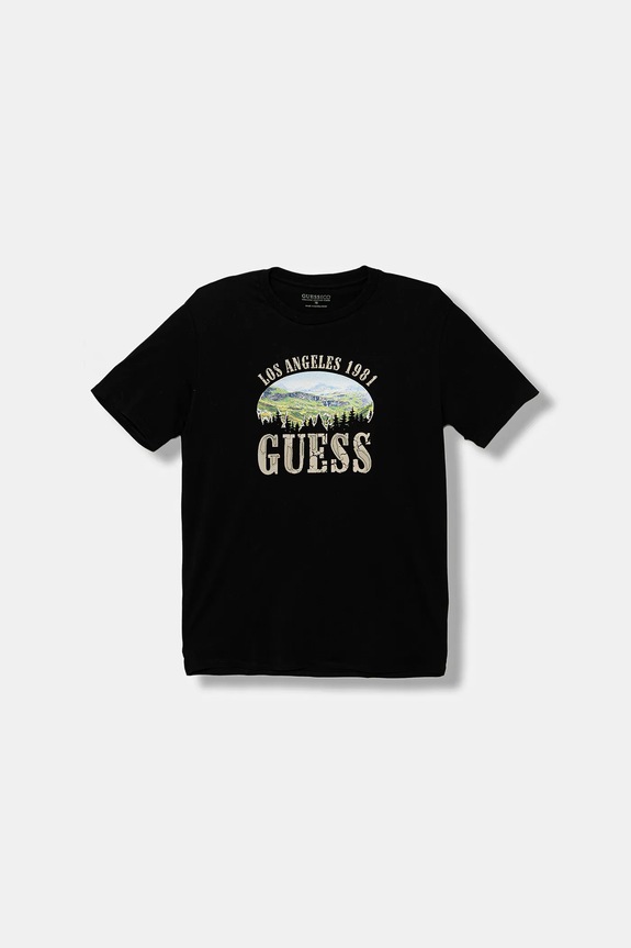Дитяча бавовняна футболка Guess бавовна чорний L5BI24.I3Z14.9BYA