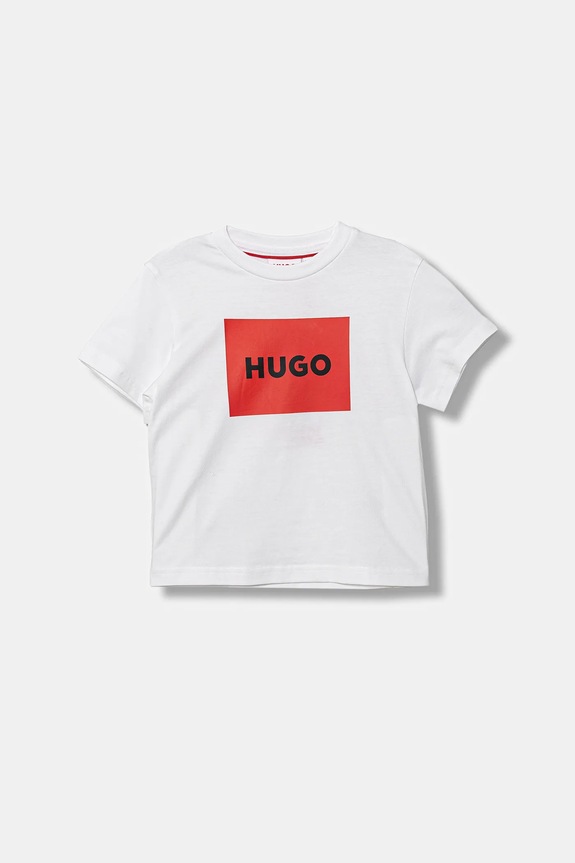 Детска памучна тениска HUGO памук бял G00572.102.108