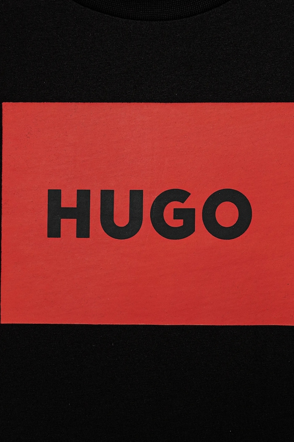 Chłopiec HUGO t-shirt bawełniany dziecięcy G00572.102.108 czarny