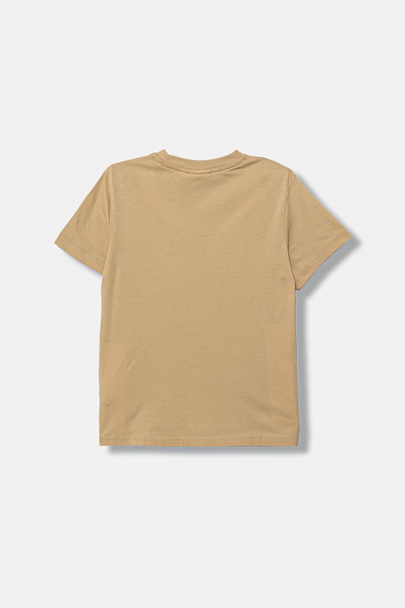 HUGO t-shirt bawełniany dziecięcy G00572.114.150 beżowy SS26