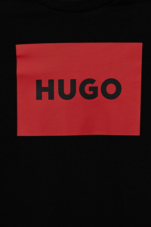 Chłopiec HUGO t-shirt bawełniany dziecięcy G00572.114.150 czarny
