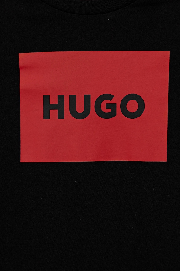 Chłopiec HUGO t-shirt bawełniany dziecięcy G00572.114.150 czarny
