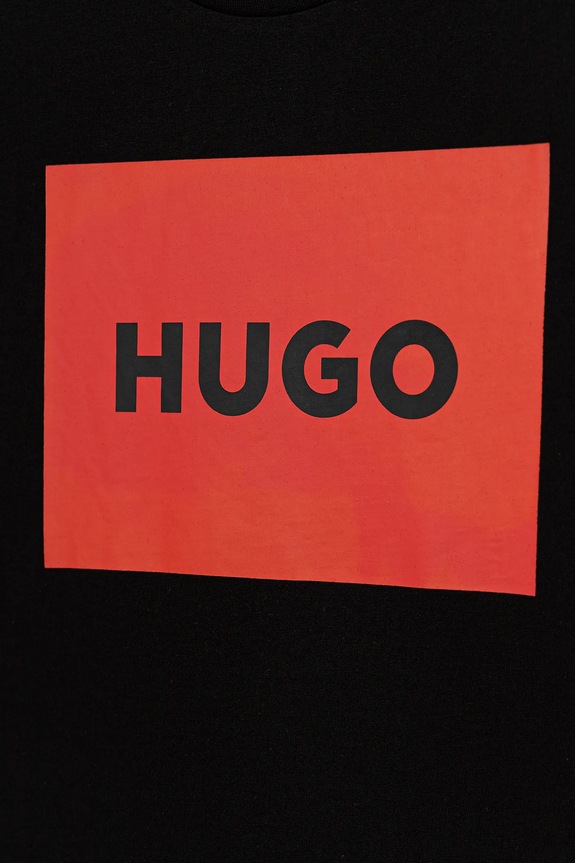 Chłopiec HUGO t-shirt bawełniany dziecięcy G00572.162.174 czarny
