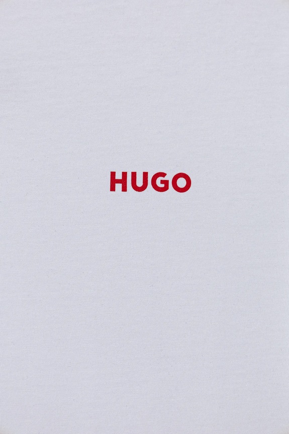Παιδικό βαμβακερό μπλουζάκι HUGO 2-pack G00573.114.150 μαύρο