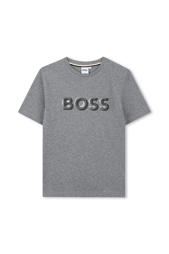 Bavlnené tričko BOSS bavlna sivá J52360.162.174
