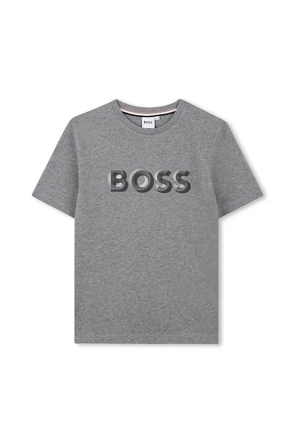 Bavlnené tričko BOSS bavlna sivá J52360.162.174
