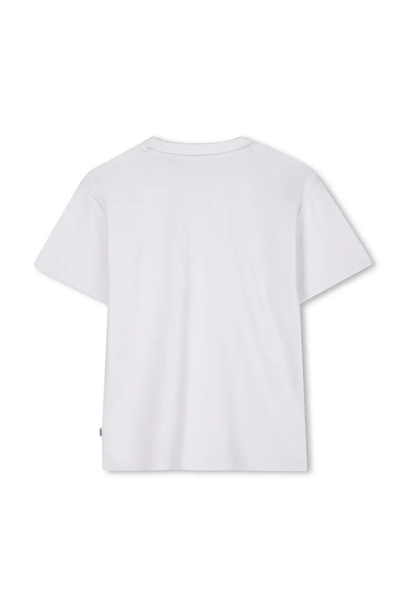 Chłopiec BOSS t-shirt bawełniany dziecięcy J52377.162.174 biały