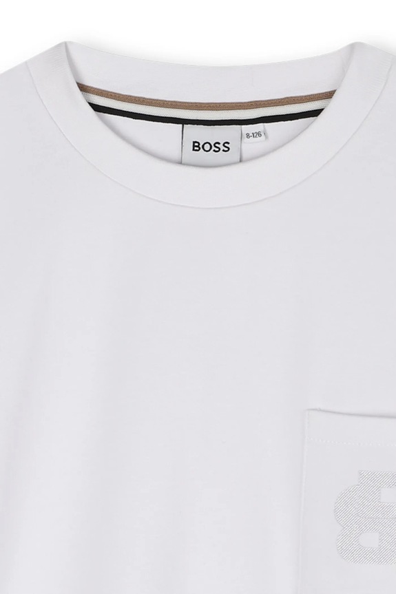 BOSS t-shirt bawełniany dziecięcy biały J52377.162.174