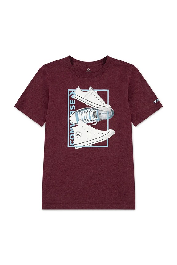 Converse pamut gyerek póló nyomtatásos burgundia 8CH862