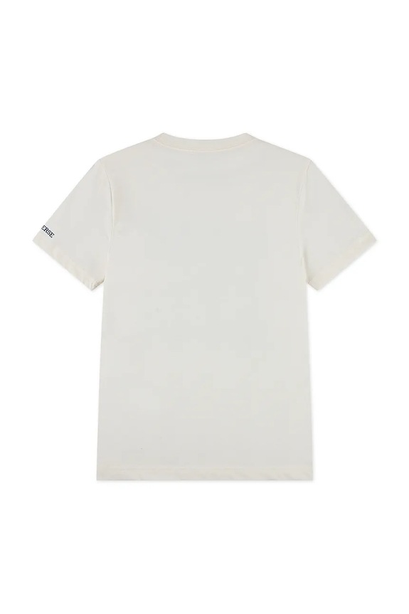 Converse t-shirt dziecięcy z dodatkiem bawełny 9CH871 beżowy AW25