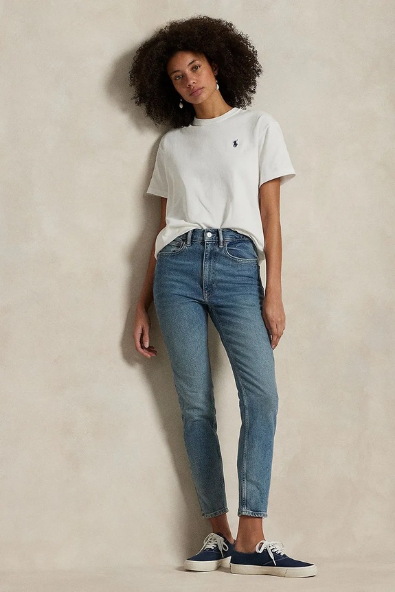 Ρούχα Βαμβακερό μπλουζάκι Polo Ralph Lauren 211967104 λευκό