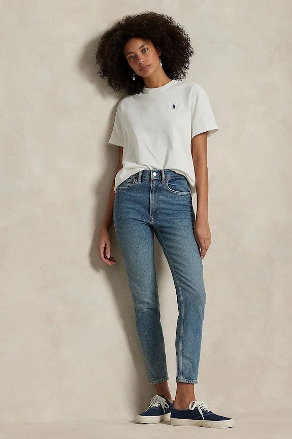 Ρούχα Βαμβακερό μπλουζάκι Polo Ralph Lauren 211967104 λευκό