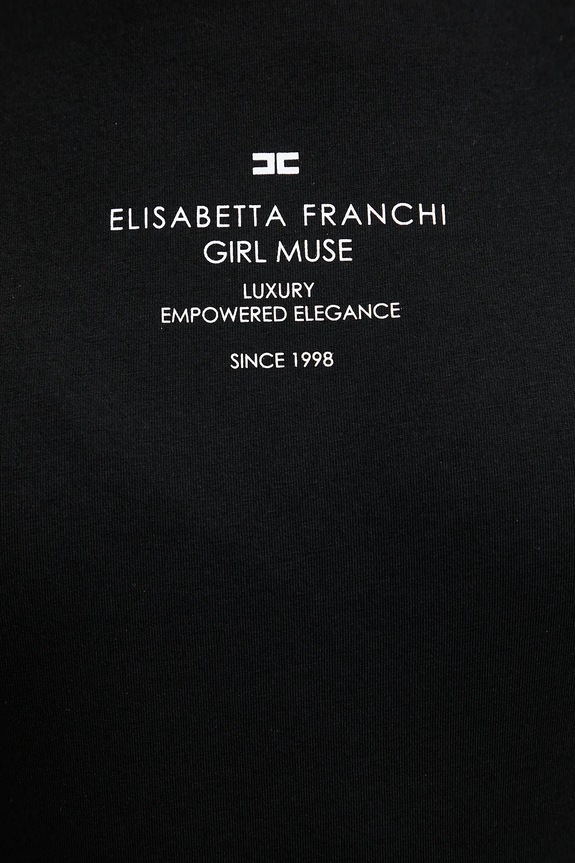 Elisabetta Franchi t-shirt in cotone MA63D56E2 nero