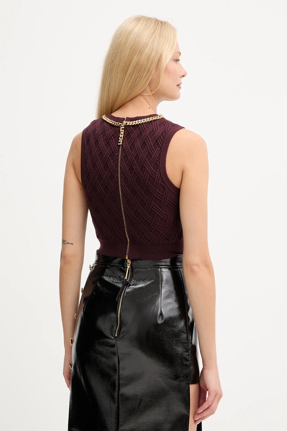 Oblečenie Top Elisabetta Franchi TK60B56E2 burgundské