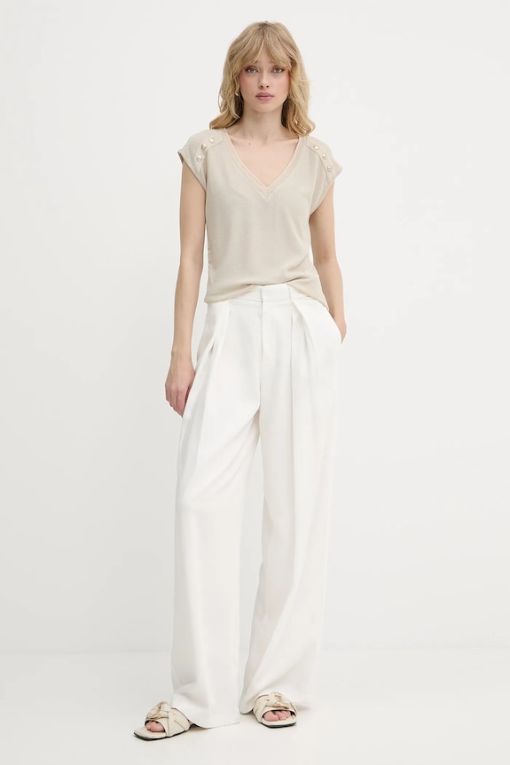 Morgan t-shirt DILI bézs SS25
