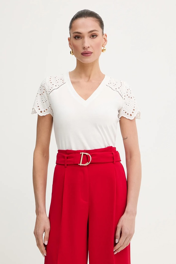 Morgan t-shirt γυναικείο βαμβακερό κανονικό λευκό 251.DMATY