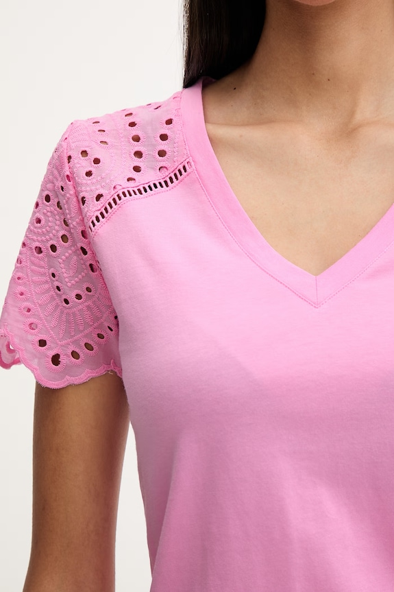 Morgan T-shirt damski bawełniany 251.DMATY różowy