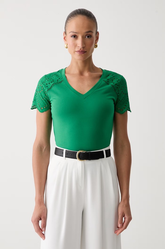 Morgan tricou pentru femei din bumbac verde 251.DMATY