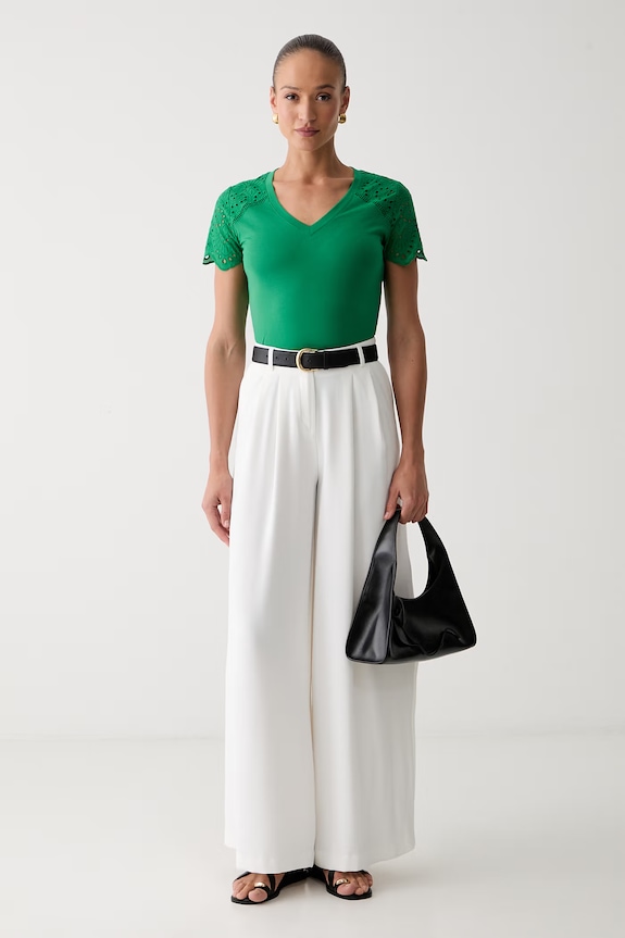Morgan tricou pentru femei din bumbac 251.DMATY verde AW26