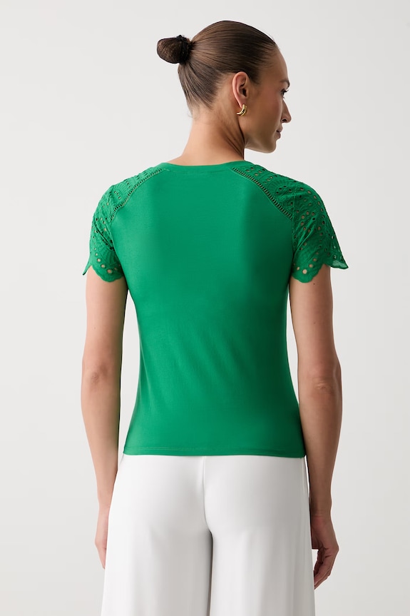 Îmbrăcăminte Morgan tricou pentru femei din bumbac 251.DMATY verde
