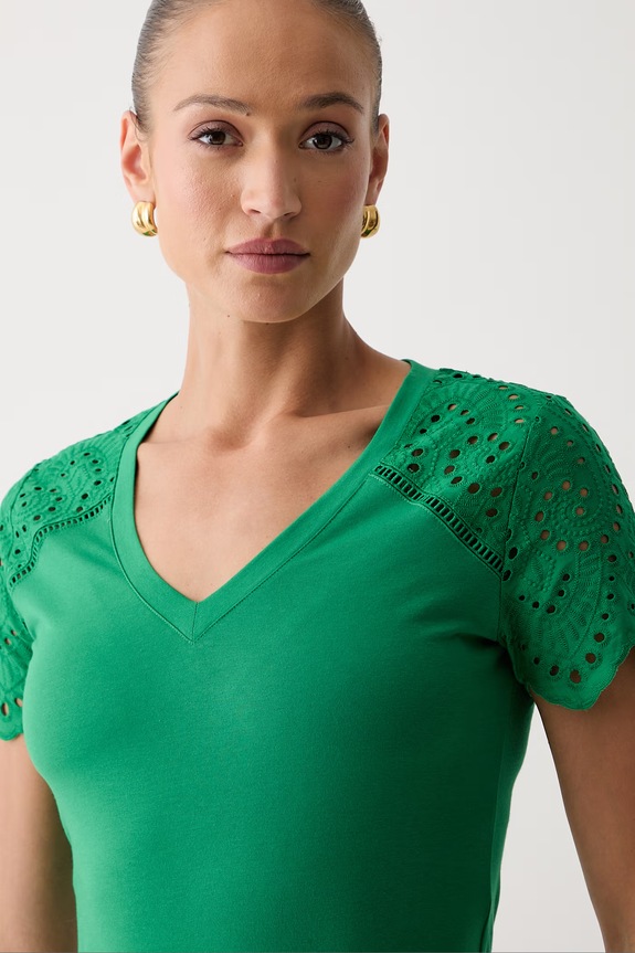 Morgan tricou pentru femei din bumbac verde 251.DMATY