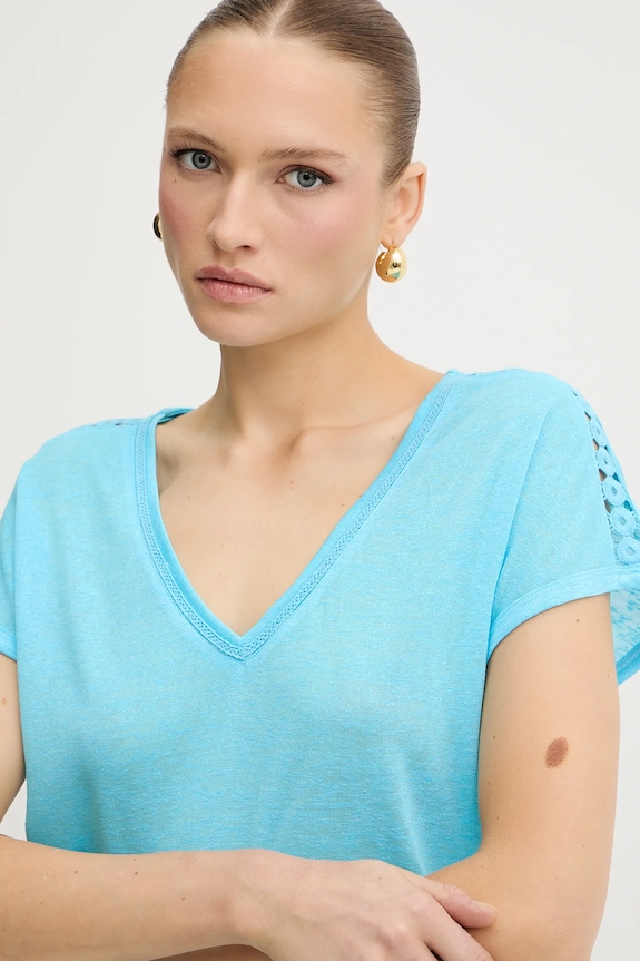 Morgan t-shirt niebieski DSAFIR
